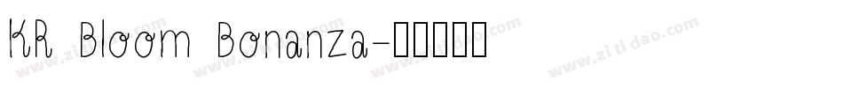 KR Bloom Bonanza字体转换